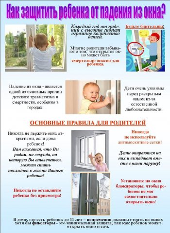Профилактика выпадения детей из окон!